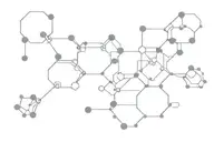 dopamine chemical structure with smal details of music and nature elements focus on the dopamine structure tattoo design idea