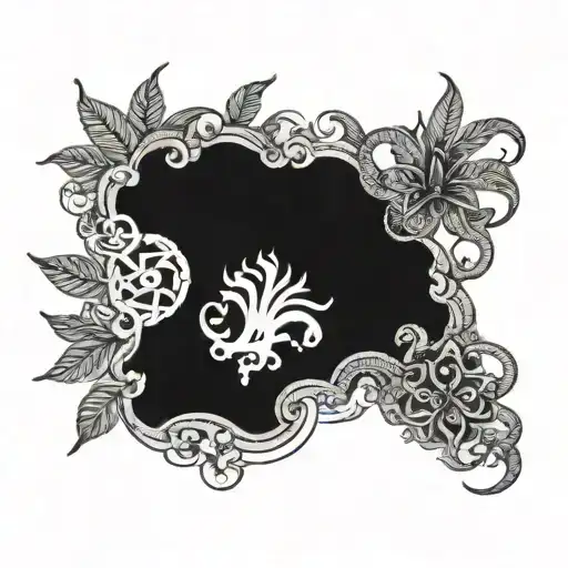 english and Jamaican heritage symbols tattoo design idea