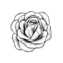 tulip and roses tattoo design idea