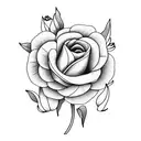 tulip and roses tattoo design idea