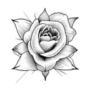 tulip and roses tattoo design idea