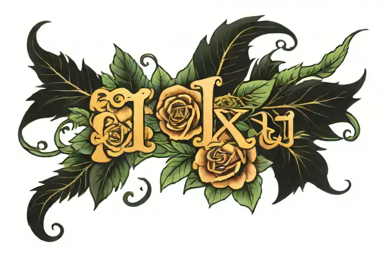 June 9th 2004 in roman numerals tattoo design idea
