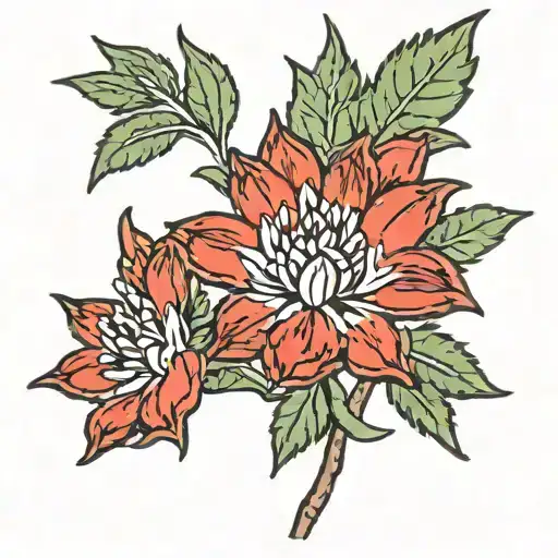 indian paintbrush flower   tattoo design idea