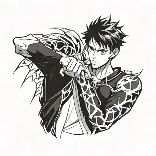 haikyuu anime boy holding tattoo design idea