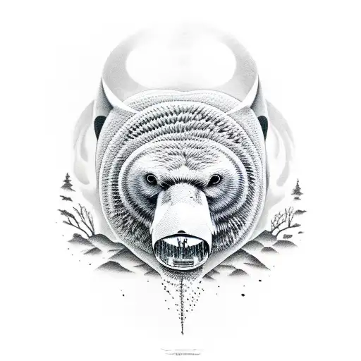 Orca, Bear, Owl, Water, Land and Air tattoo design idea