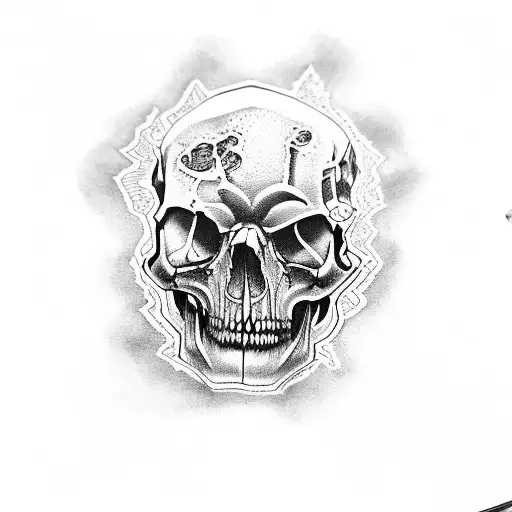 urban skulls tattoo design idea