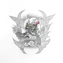 Tengu tattoo design idea