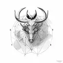 minimalistic taurus zodiac tattoo design idea