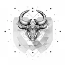 minimalistic taurus zodiac tattoo design idea