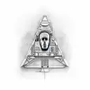 space odyssey monolith tattoo design idea