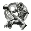 alien abduction scene depicting tattoo design idea