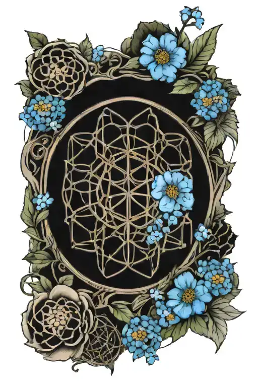 bring me the horizon sempiternal surrounded by forget me nots  tattoo design idea
