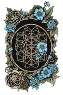 bring me the horizon sempiternal surrounded by forget me nots  tattoo design idea