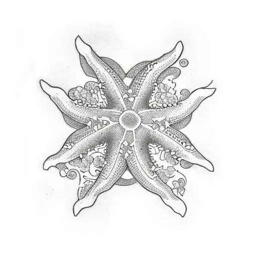 Starfish Tattoo Style Vector illustration  stock vector 840444  Crushpixel