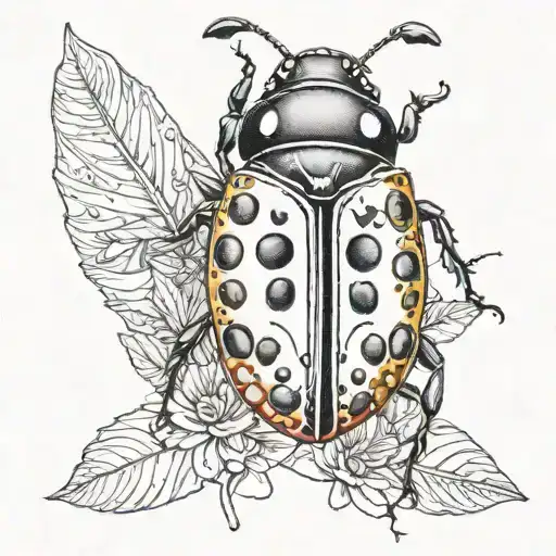 ladybug tattoo design idea