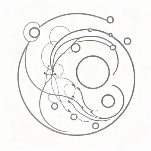 Dopamine and serotonin hormone structure yin yang symbol  tattoo design idea
