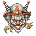 clown face tattoo design idea