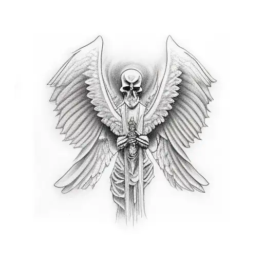 angels war tattoo design idea