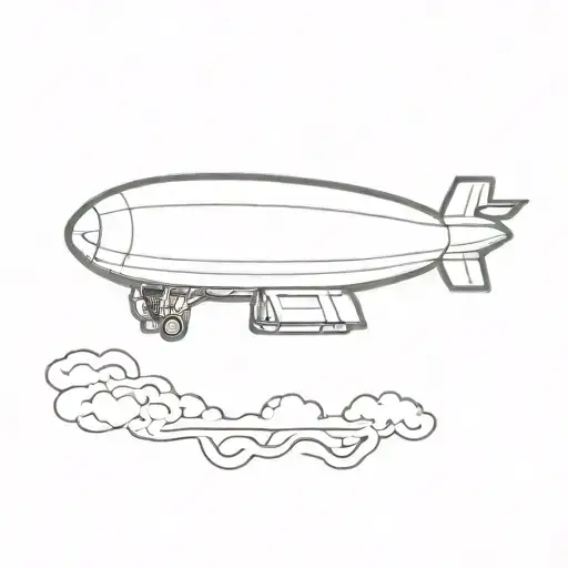 Led Zeppelin blimp tattoo design idea