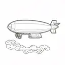 Led Zeppelin blimp tattoo design idea