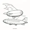 Led Zeppelin blimp tattoo design idea
