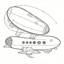 Led Zeppelin blimp tattoo design idea