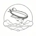 Led Zeppelin blimp tattoo design idea