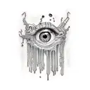 medussa crying tattoo design idea