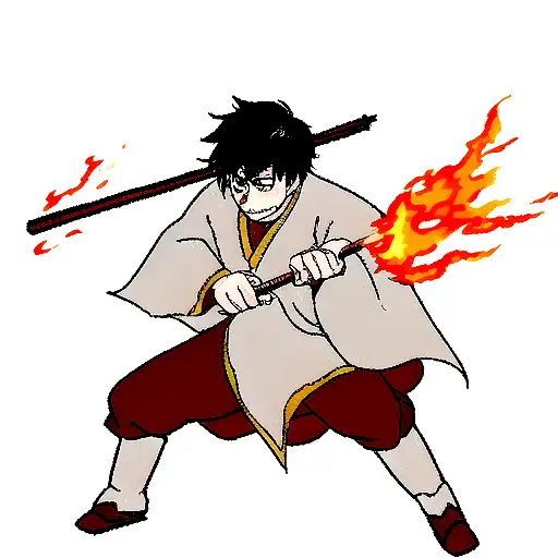 zuko with fire tattoo design idea