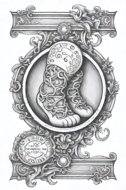 baby feet The ground tattoo design idea