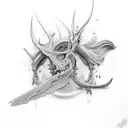 lust tattoo design idea