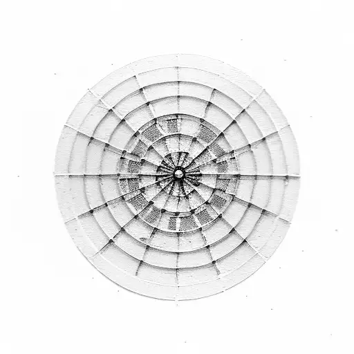exploding dart board tattoo design idea