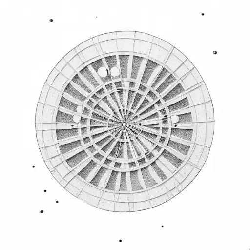 dart board exploding from center tattoo design idea