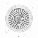 dart board exploding from center tattoo design idea