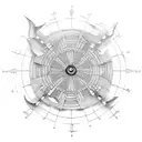 dart board exploding from center tattoo design idea