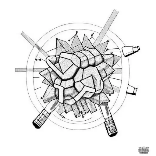 medicine and volleyball tattoo design idea