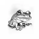 frog smoking a joint  tattoo design idea