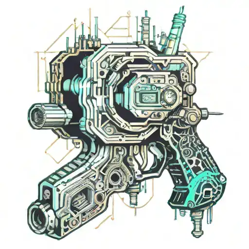 welding gun tattoo design idea