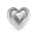 heart shape with following names Babu, Shaila, Nisha, Athi, Devi, Guba, Hari tattoo design idea