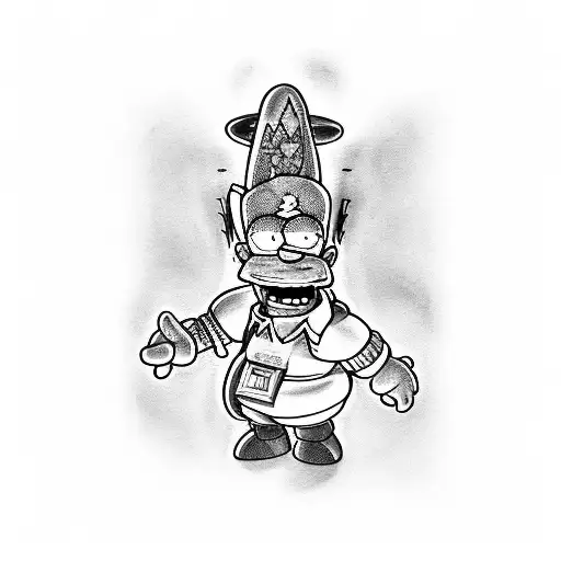 Bart Simpsons tatuado  tattoo design idea