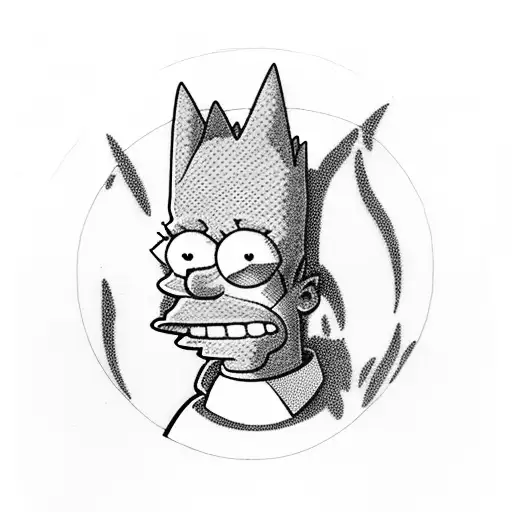 Bart Simpsons tatuado en angelito tattoo design idea