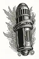 screaming spark plug  tattoo design idea