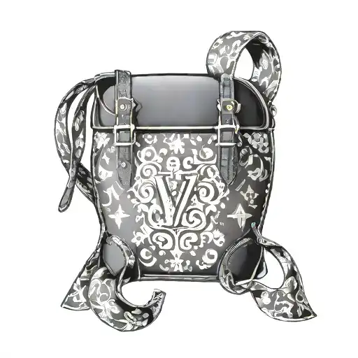 Louis Vuitton pattern incorporated tattoo design idea