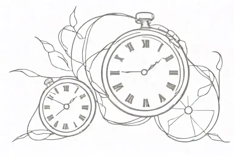 time heals all tattoo design idea