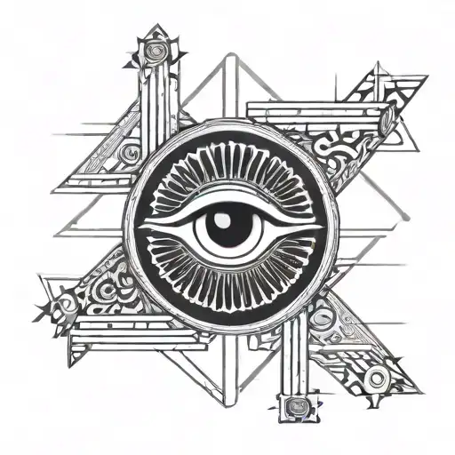 Egyptian eye tattoo design idea