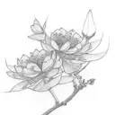 sakura flower wrench  tattoo design idea