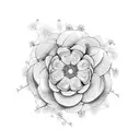 sakura flower wrench  tattoo design idea
