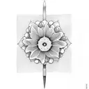 sakura flower wrench  tattoo design idea