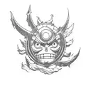luffy gear 5 tattoo design idea