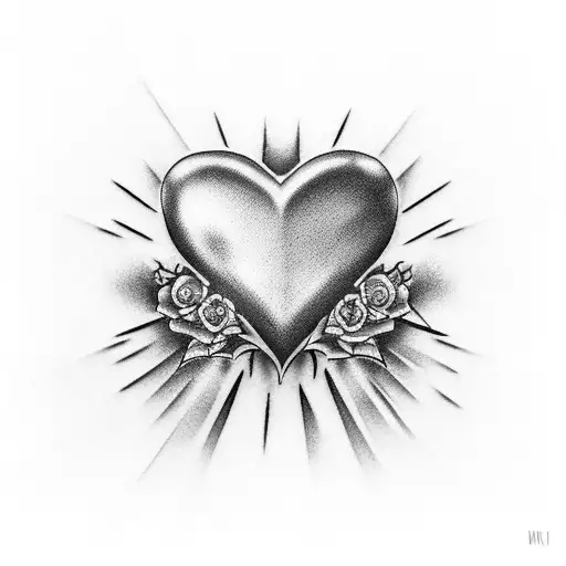 small photo realistic black tattoo inspired by the lyrics from the song "Heart Shaped Box" by the rock band Nirvana tattoo design idea